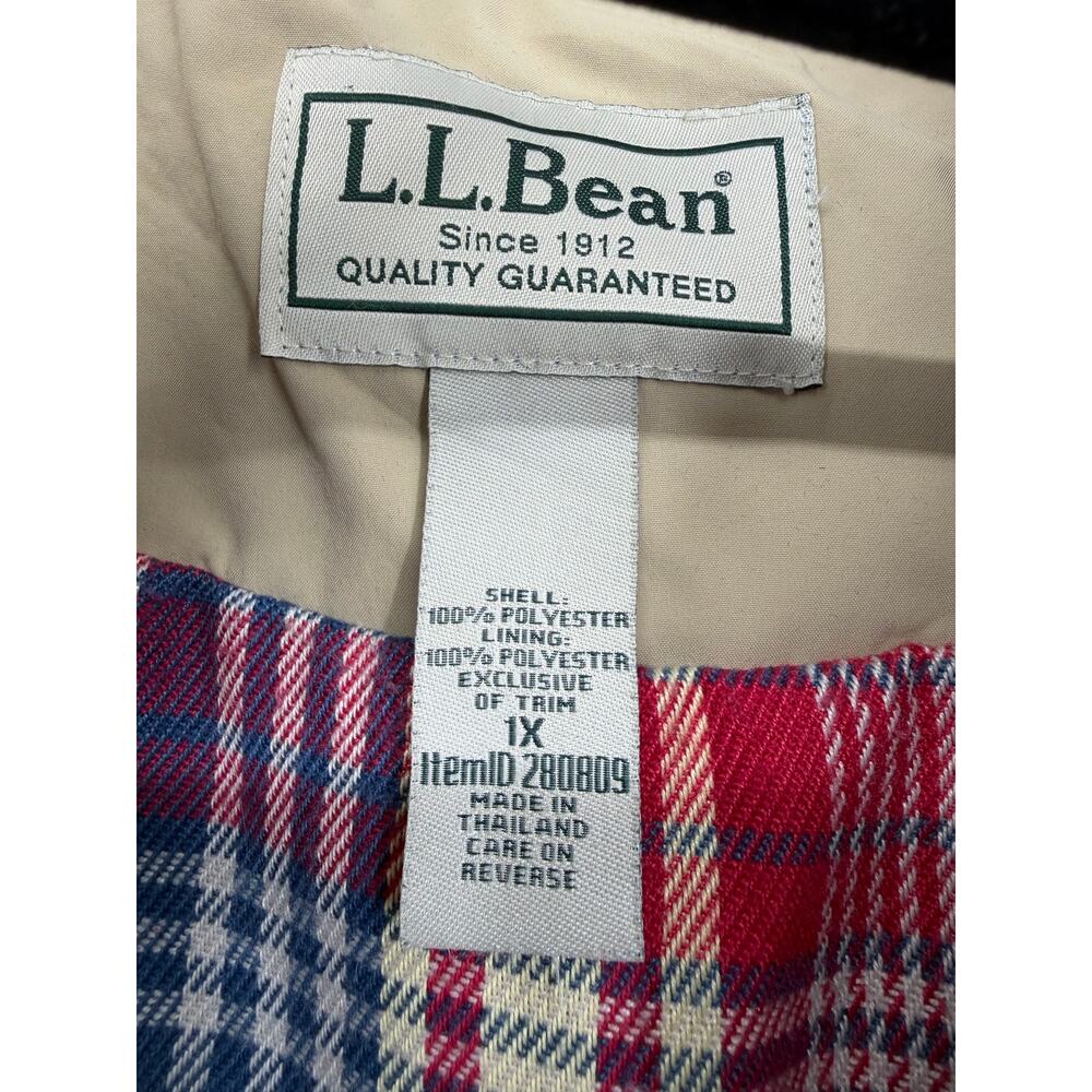 Vintage L.L. BEAN 1X Womens Khaki Mackintosh Jacket Flannel Lined Rain Coat Hood - Picture 4 of 16